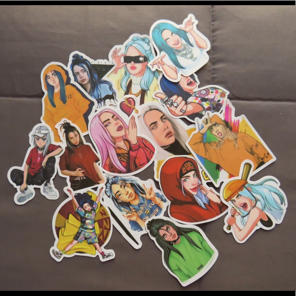 Billie Eilish themed stickers